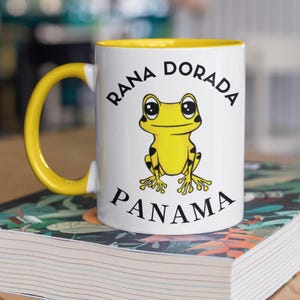 Rana Dorada Panama Coffee Mug: Golden Frog Souvenir