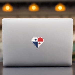 Panama Flag Heart Sticker