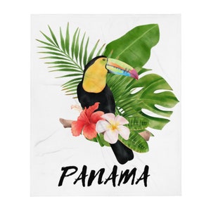 Panama Flora and Fauna Throw Blanket image 1