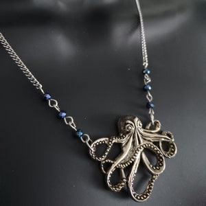 Octopus Jewel Necklace - Kraken Necklace - Ocean Necklace - Sea Necklace - Octopus Charm - Octopus Pendant - Kraken Charm - Kraken Necklace