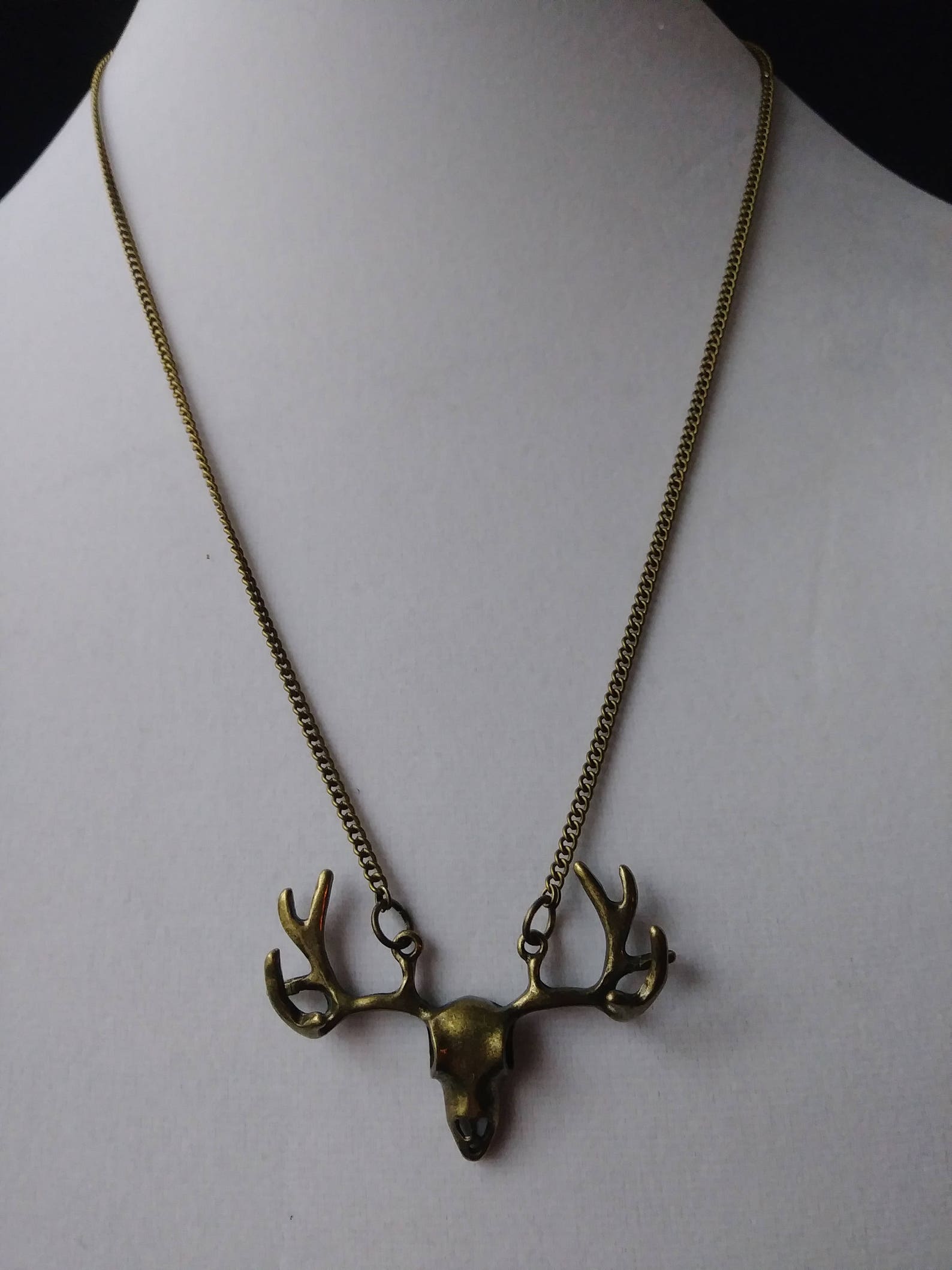 Deer Skull Necklace Deer Antlers Deer Necklace Antler Necklace Animal