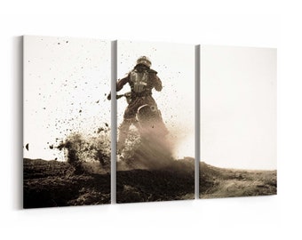 Motocross Canvas Art Etsy