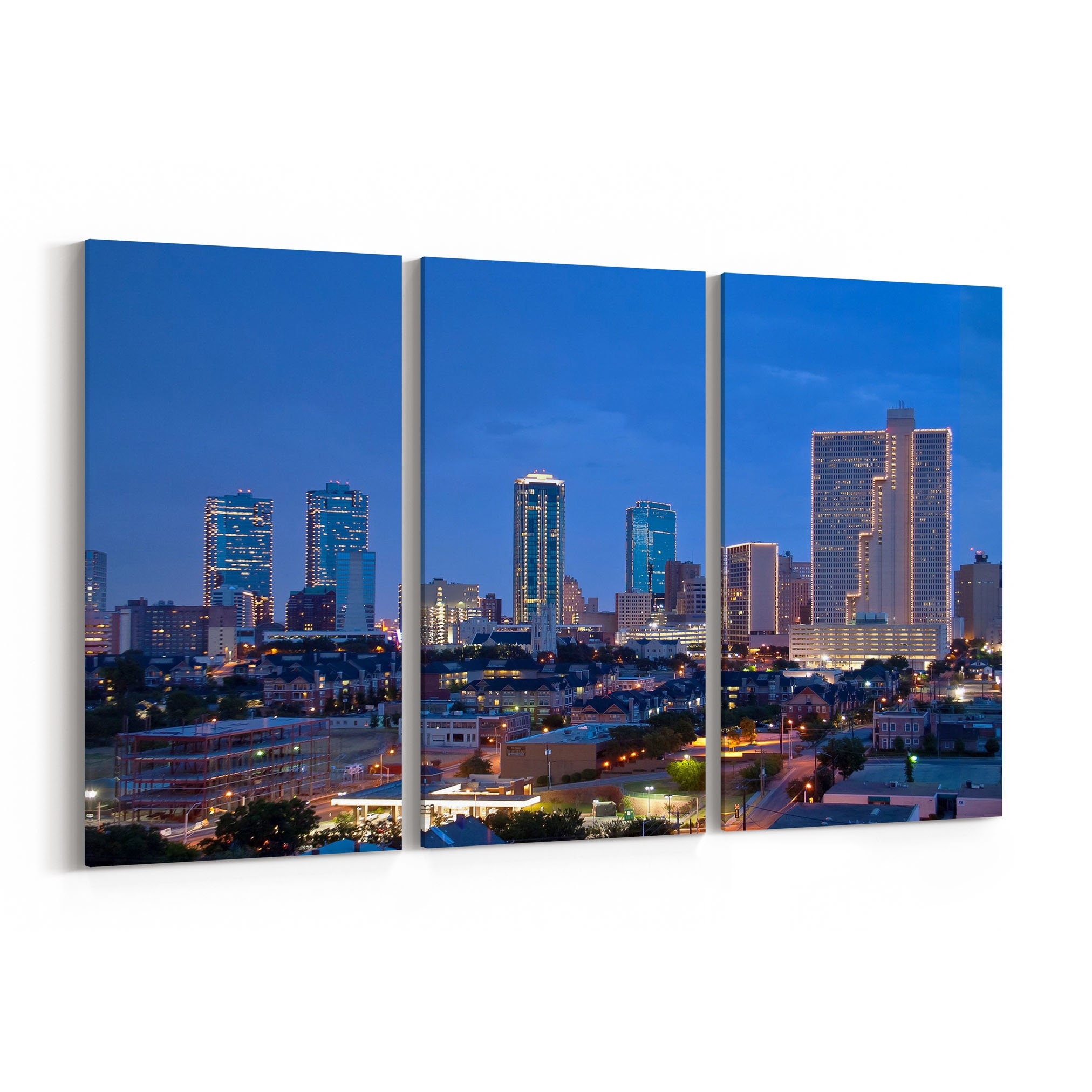 Fort Worth Skyline Wall Art Canvas Fort Worth Canvas Print Etsy