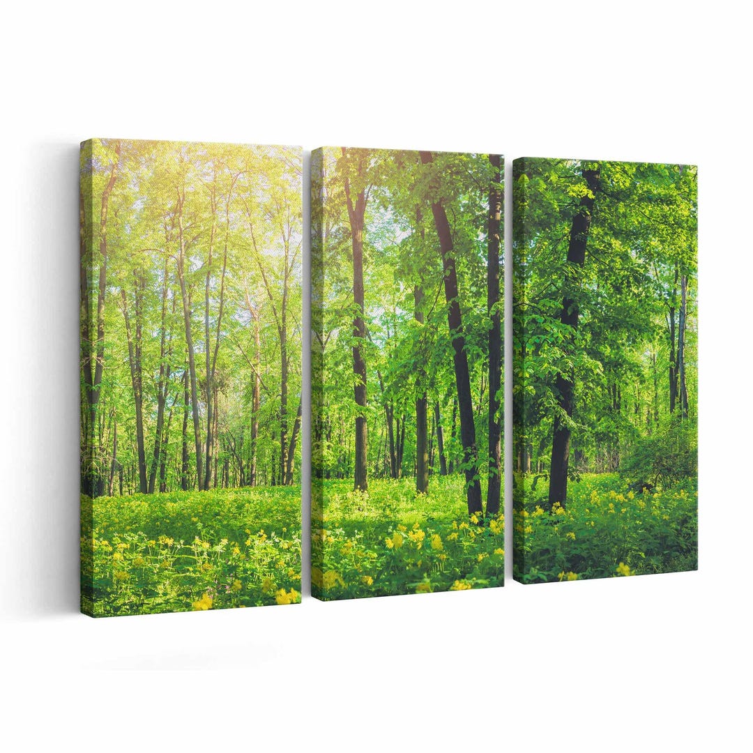 Green Trees Wall Art | Canvas Print | Multiple Sizes | Wooden Frame ...