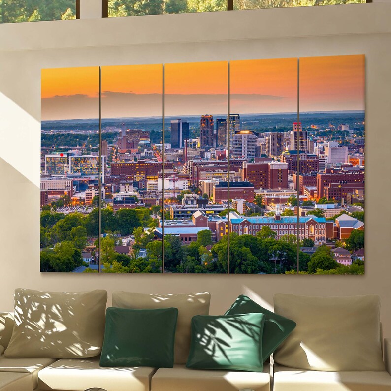 Birmingham Canvas Print Birmingham Wall Art Canvas Alabama Etsy
