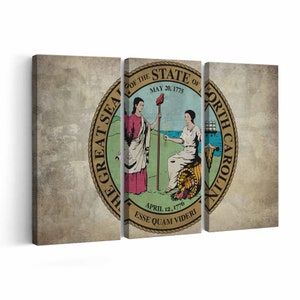 North Carolina  State Seal Canvas print || North Carolina  State Seal Wall Art || North Carolina  State Seal Poster || North Carolina  State