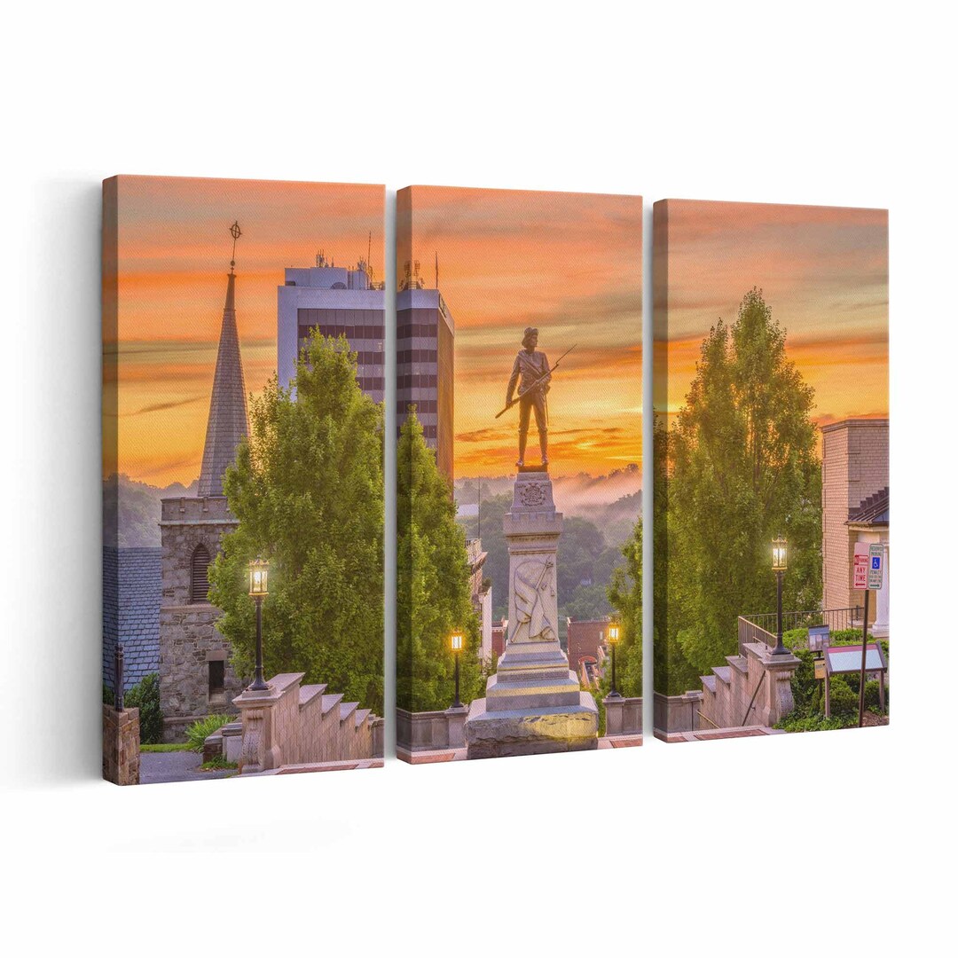 Lynchburg Skyline Canvas Print Lynchburg Skyline Wall Art Lynchburg