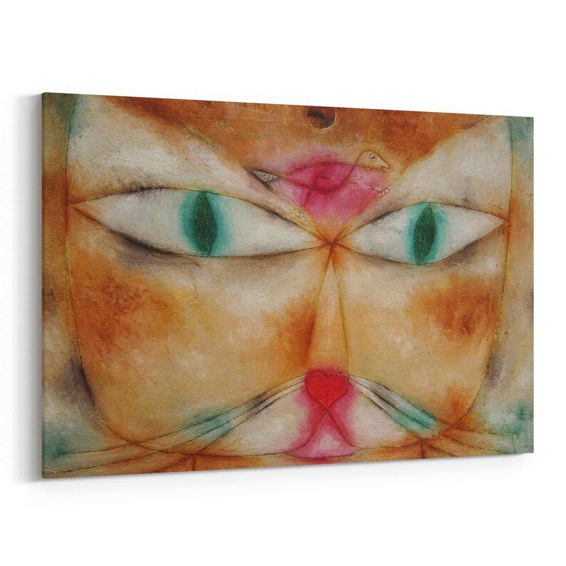 Cat and Bird Paul Klee Canvas Print Cat and Bird Wall Art - Etsy