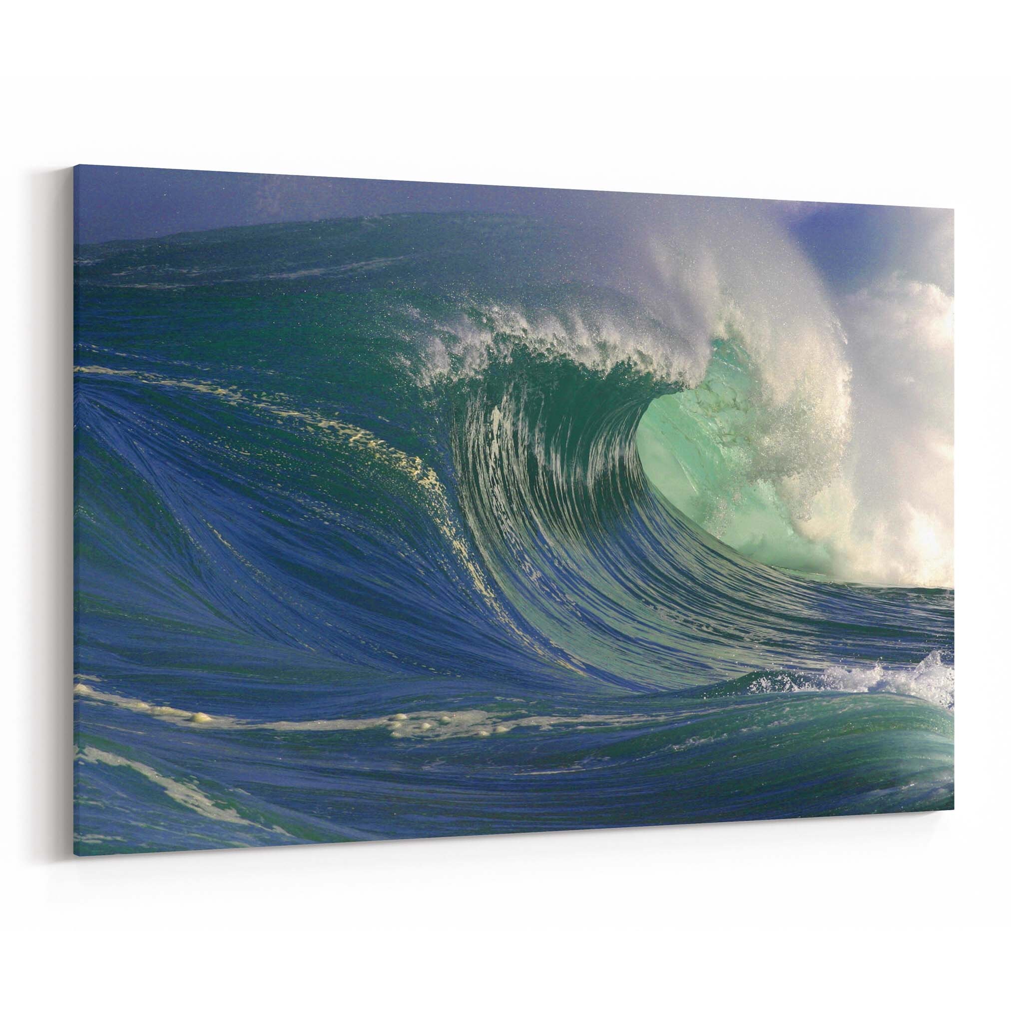 Big Ocean Wave Canvas Print Big Ocean Wave Wall Art Canvas Etsy