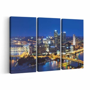 Pittsburgh Canvas print || Pittsburgh Wall Art || Pittsburgh Poster || Pittsburgh home decor || Pittsburgh Print