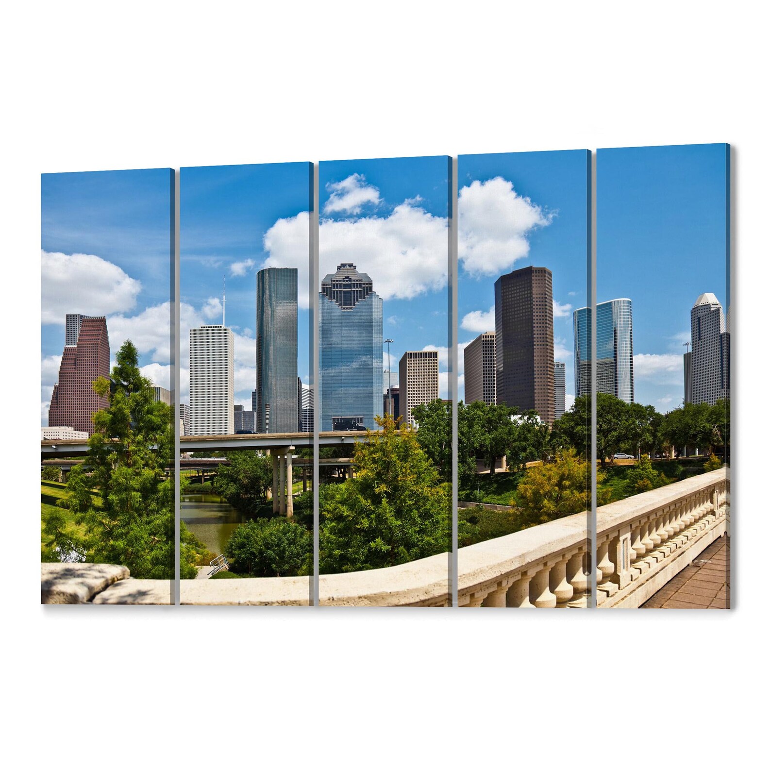 Houston Skyline Wall Art Houston Canvas Multiple Sizes Wrapped Etsy