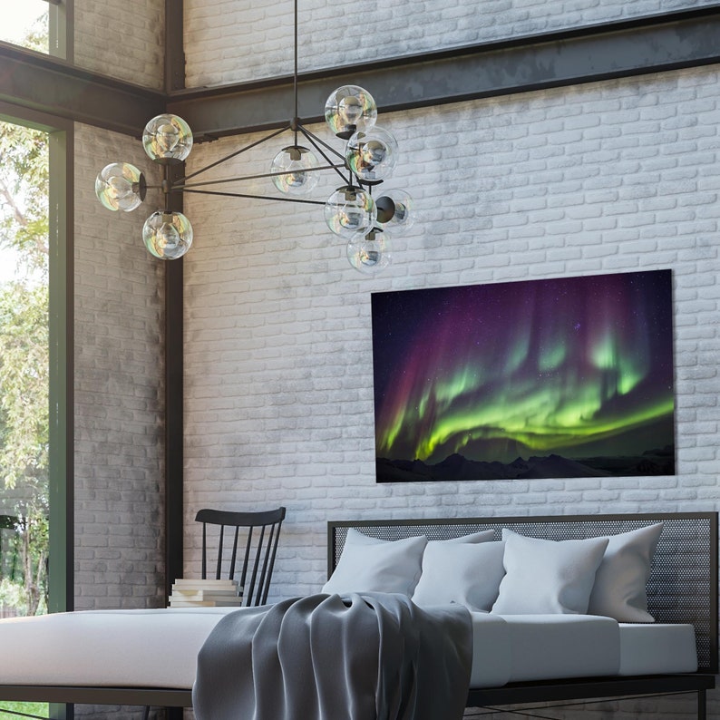 Northern Lights Canvas Northern Lights Canvas Print Multiple Etsy
