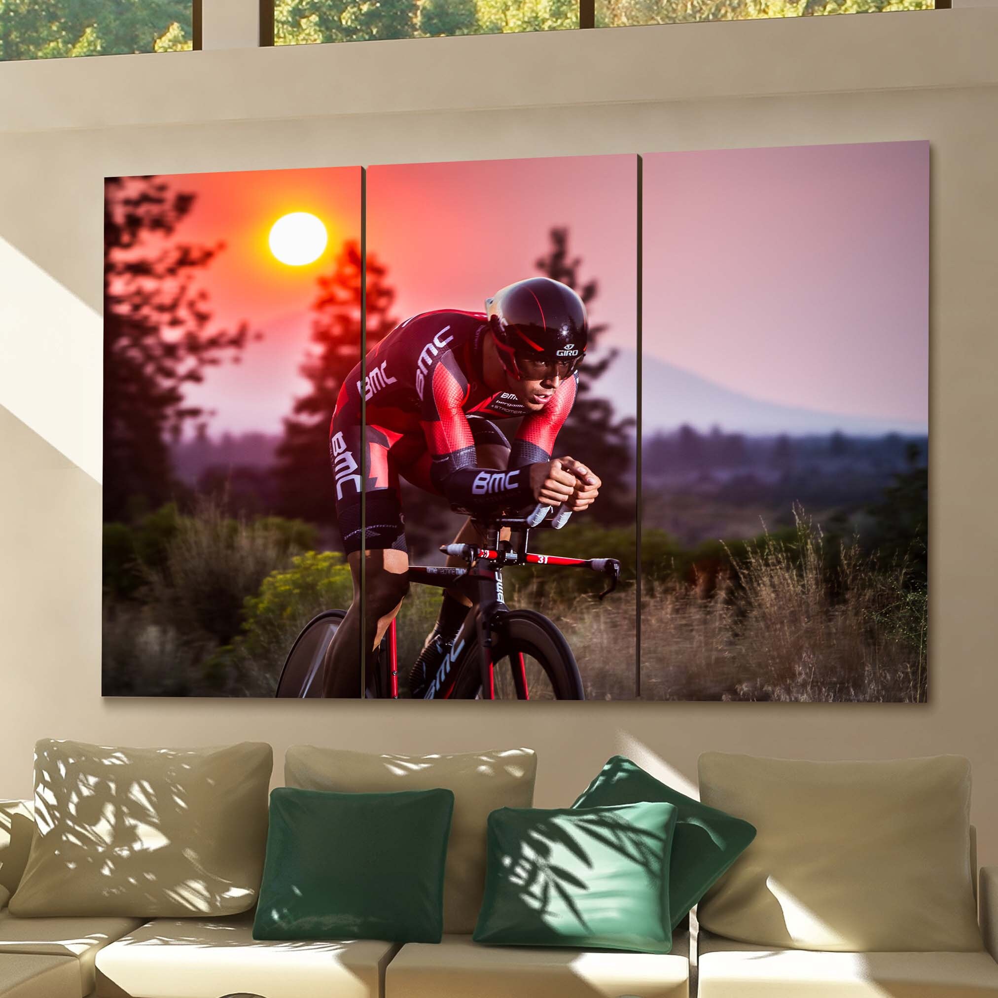 cycling canvas wall art