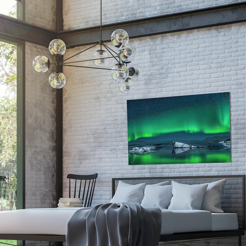 Northern Lights Canvas Wall Art Northern Lights Canvas Art Etsy