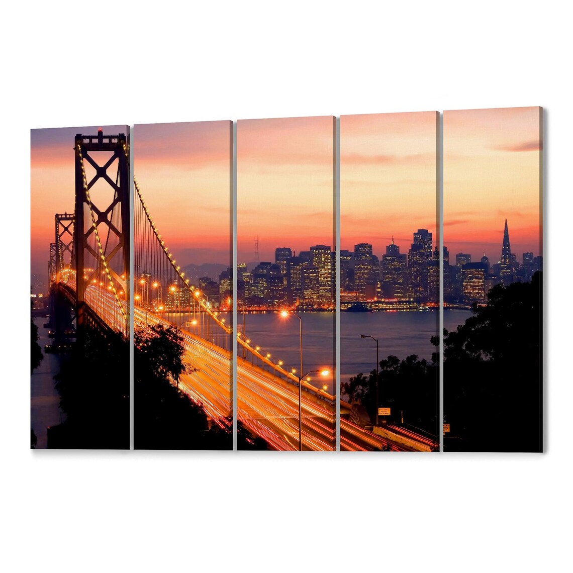 San Francisco Skyline Wall Art Canvas San Francisco Canvas Etsy