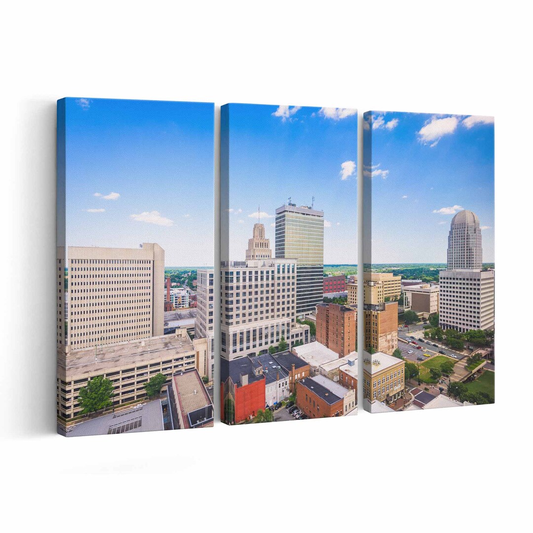 Winstonsalem Skyline Canvas Print Winstonsalem Skyline Wall Art