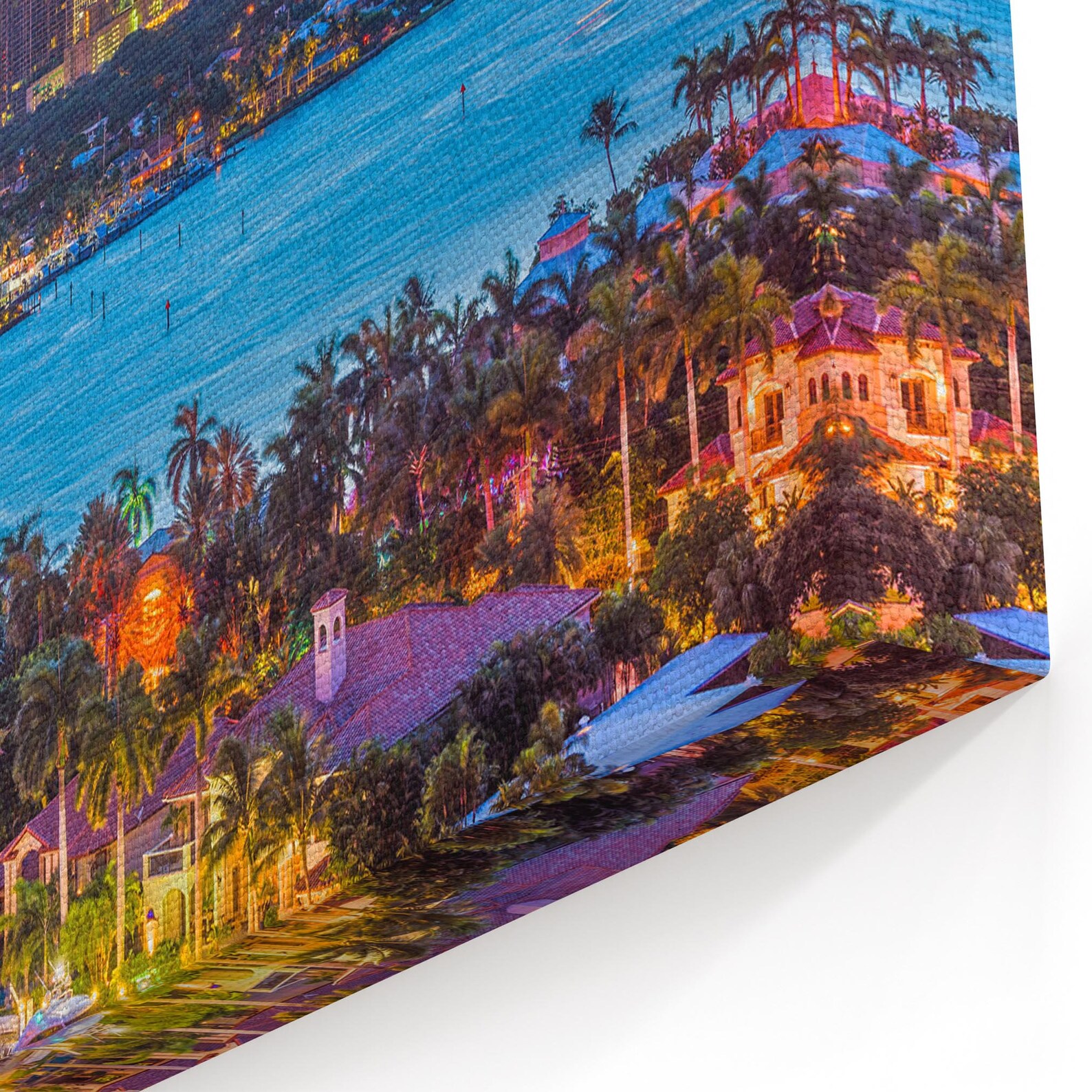 Fort Lauderdale Skyline Wall Art Fort Lauderdale Canvas Print Etsy