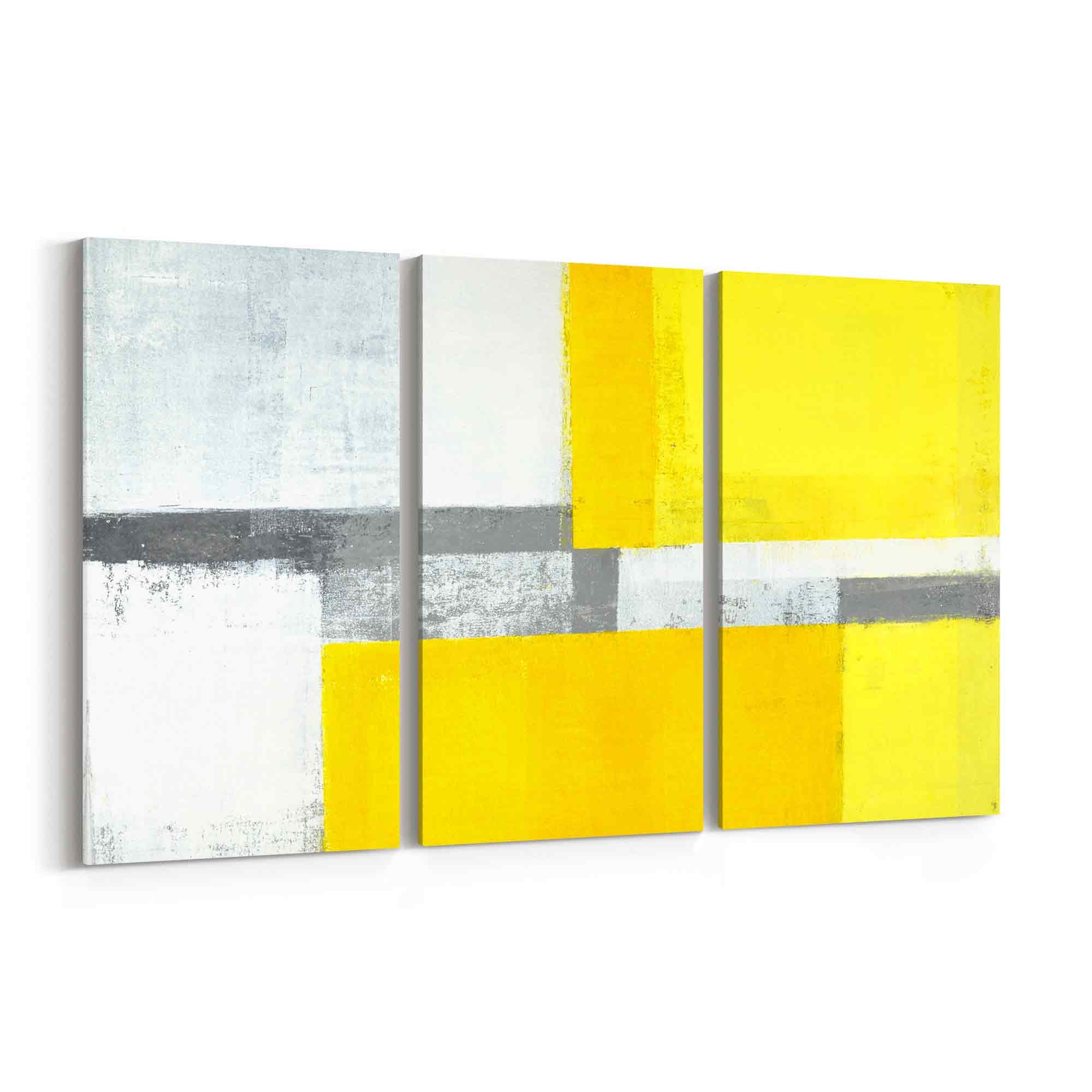 Modern Abstract Yellow Wall Art Modern Abstract Yellow Etsy