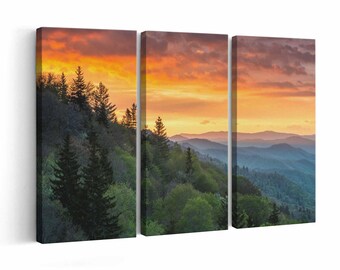 Great Smoky Mountains wall art | Canvas or Poster Print (framed) | Color / Black & White