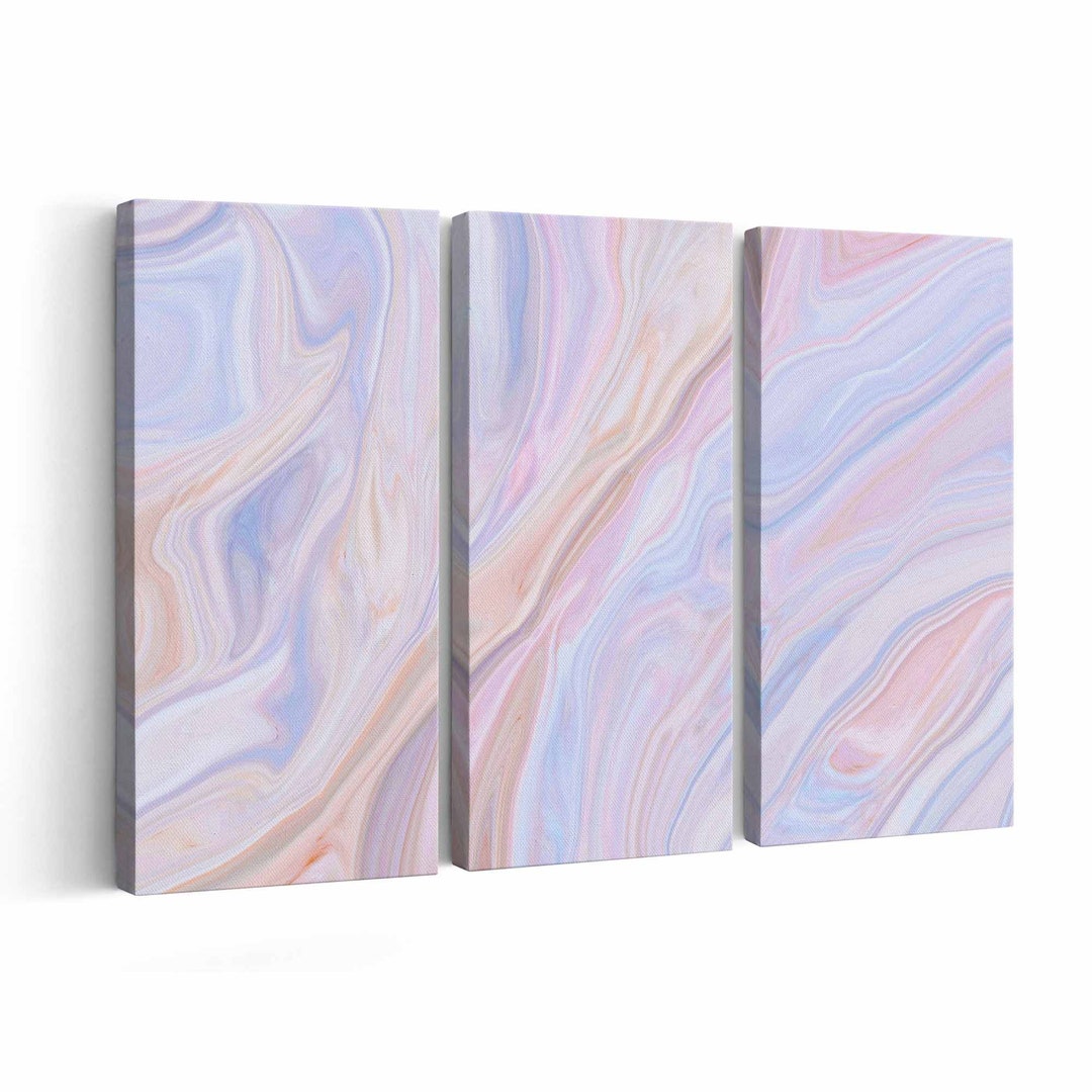 Purple Pink Pastel Marble Abstract Art Canvas Print Purple - Etsy