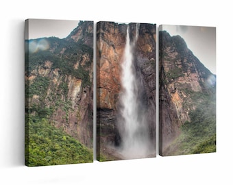 Salto Angel Waterfall Canvas print || Salto Angel Waterfall Wall Art || Salto Angel Waterfall Poster || Salto Angel Waterfall home decor ||