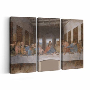 The Last Supper Leonardo Da Vinci Canvas Print || The Last Supper Wall Art ||Multiple Sizes Wrapped Canvas on Wooden Frame