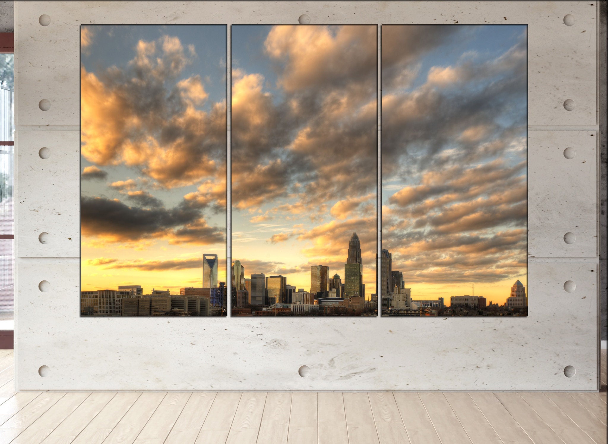 Charlotte skyline Charlotte wall art Charlotte city Charlotte art Charlotte cityscape Charlotte