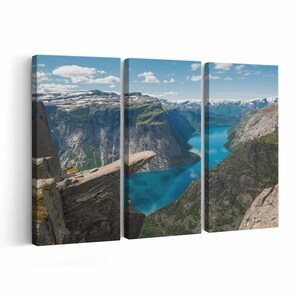 Norway Trolltunga Canvas print || Norway Trolltunga Wall Art || Norway Trolltunga Poster || Norway Trolltunga home decor || Norway Trolltung