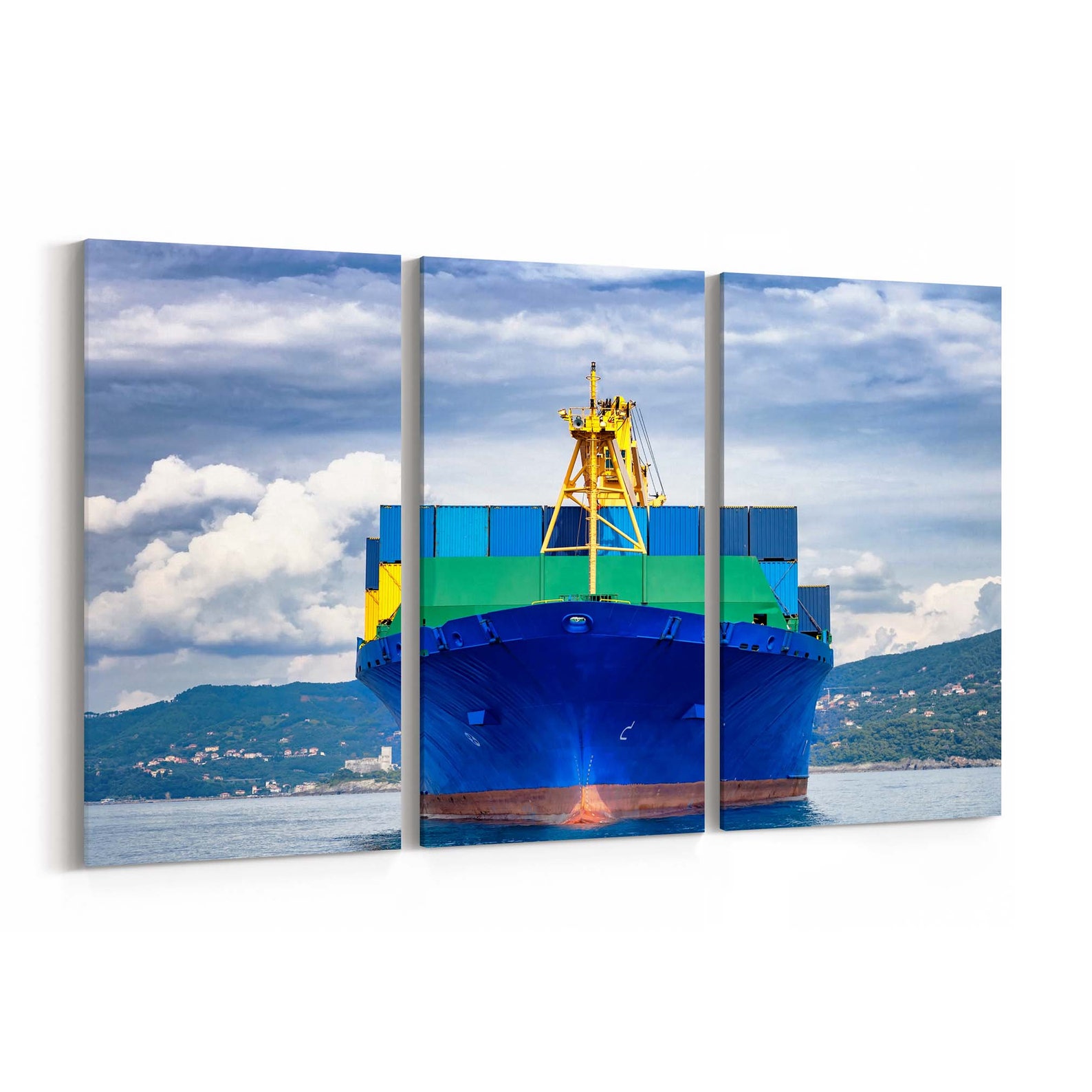 Cargo Ship Wall Art Canvas Cargo Ship Canvas Print Multiple Etsy