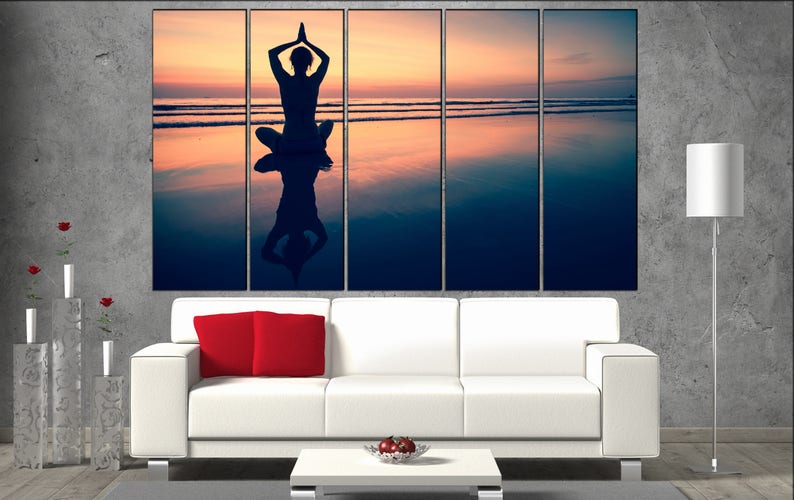 Yoga Canvas Wall Art Yoga Canvas Wall Art Art Yoga Wall Etsy