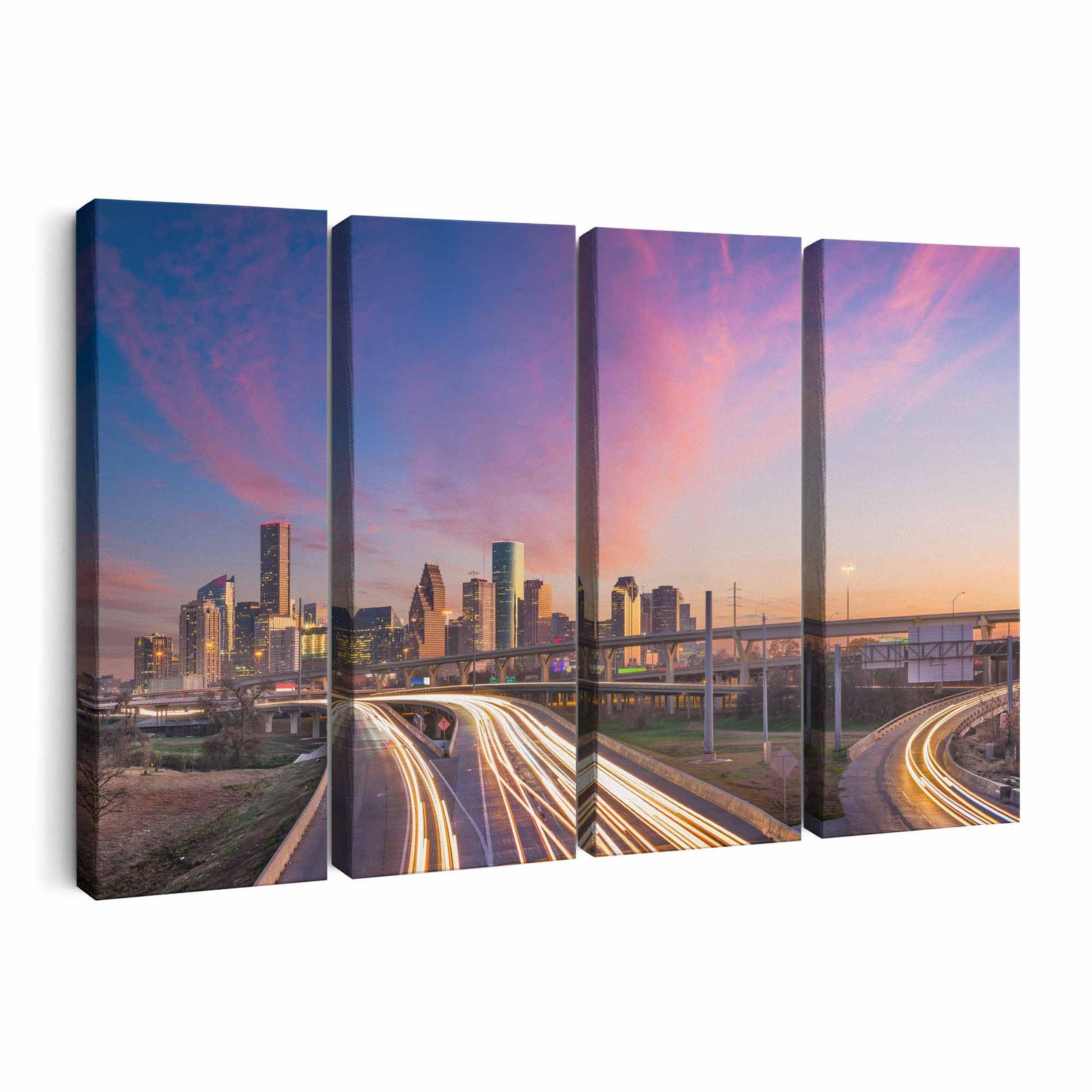 Houston Skyline Wall Art Houston Canvas Print Texas Multiple Etsy