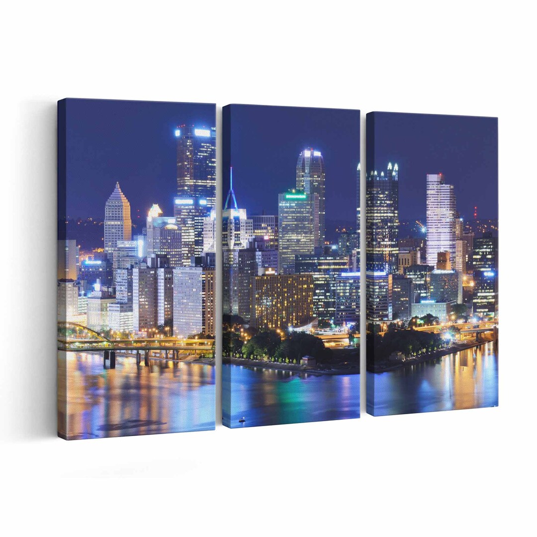 Pittsburgh Canvas Print Pittsburgh Wall Art Pittsburgh Poster