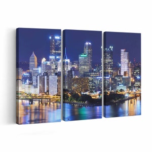 Pittsburgh Canvas print || Pittsburgh Wall Art || Pittsburgh Poster || Pittsburgh home decor || Pittsburgh Print