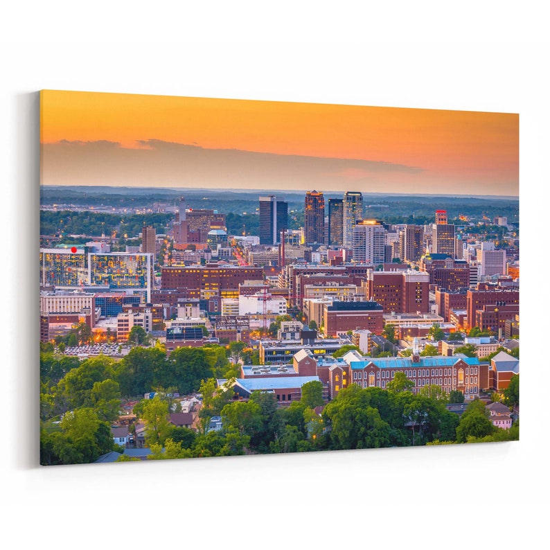 Birmingham Canvas Print Birmingham Wall Art Canvas Alabama Etsy