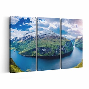 Geiranger Fjord, Norway Canvas print || Geiranger Fjord, Norway Wall Art || Geiranger Fjord, Norway Poster || Geiranger Fjord, Norway home d