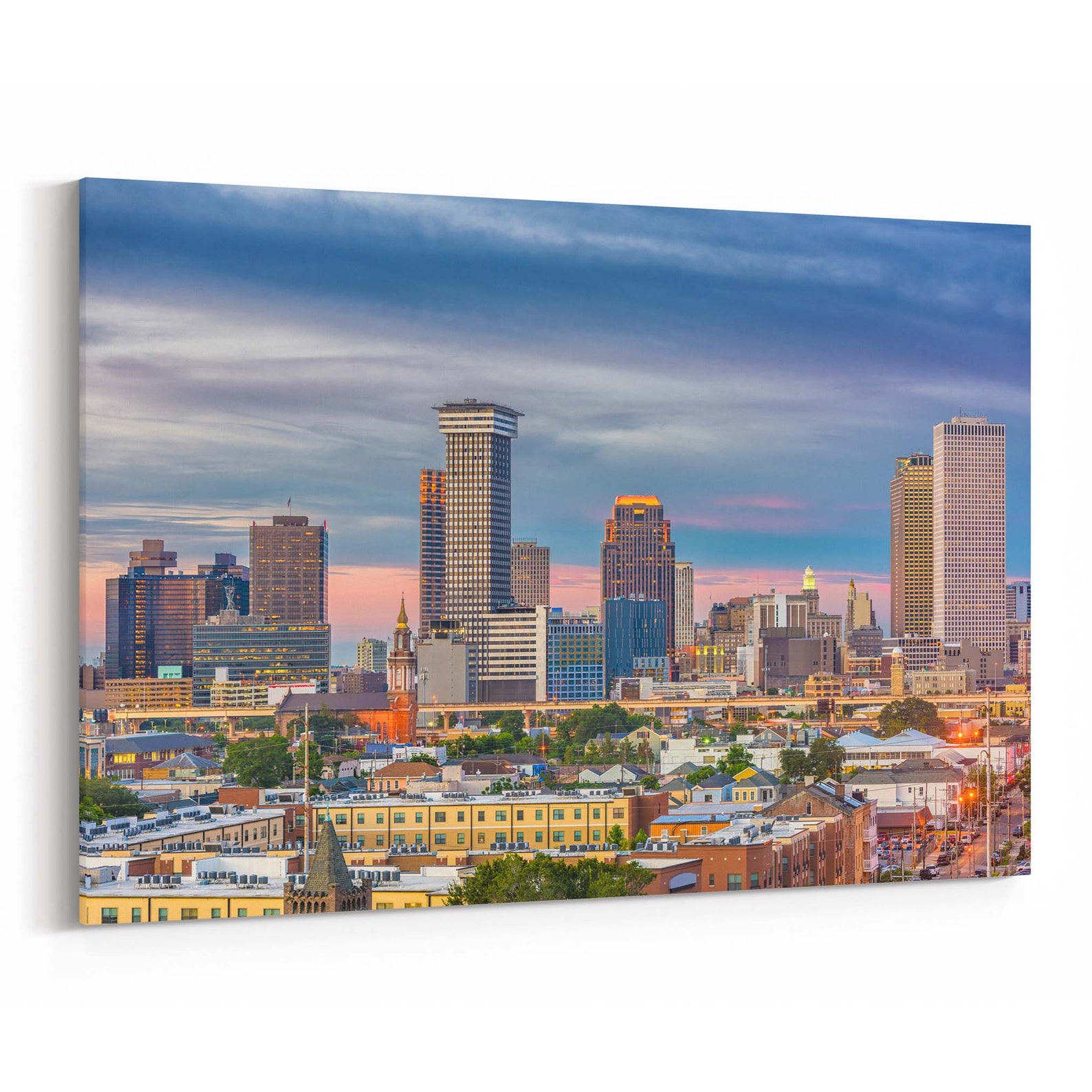 New Orleans Skyline Wall Art Canvas New Orleans Canvas Print Etsy