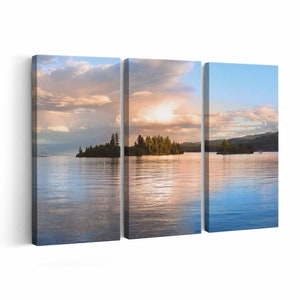 Lake Flathead Canvas print || Lake Flathead Wall Art || Lake Flathead Poster || Lake Flathead home decor || Lake Flathead Print