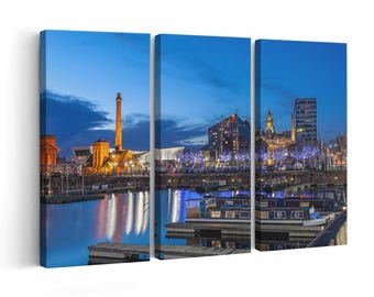 Liverpool Skyline wall art | Canvas or Poster Print (framed) | Color / Black & White