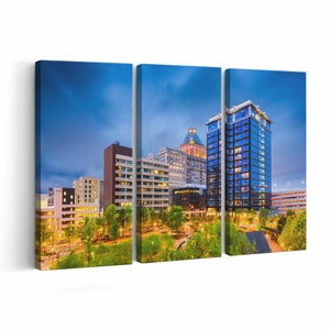 Greensboro Skyline Canvas print || Greensboro Skyline Wall Art || Greensboro Skyline Poster || Greensboro Skyline home decor || Greensboro S