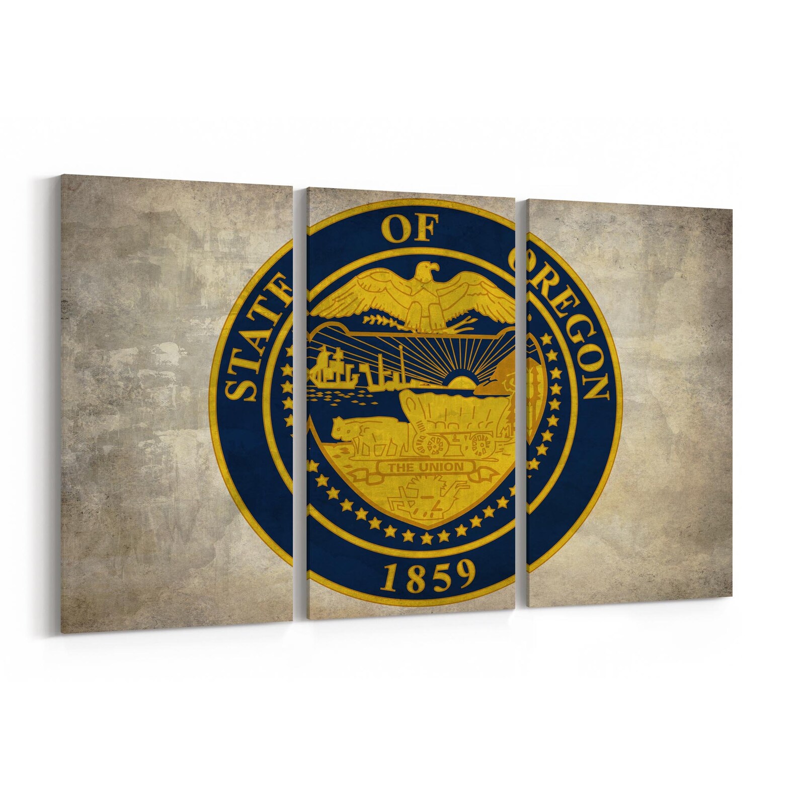 Oregon State Seal Wall Art Canvas Oregon State Seal Canvas Etsy