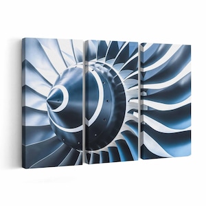 Jet Engine wall art | Canvas or Poster Print (framed) | Color / Black & White