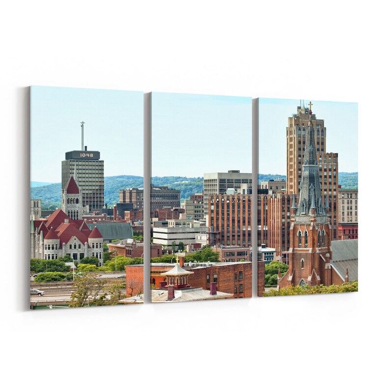 Syracuse Skyline Wall Art Syracuse Canvas Print New York Etsy