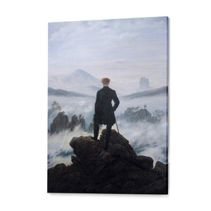 Wanderer above the Sea of Fog Caspar David Friedrich Wall Art Wanderer above the Sea of Fog Canvas Print Multiple Sizes Wrapped Canvas afbeelding 1