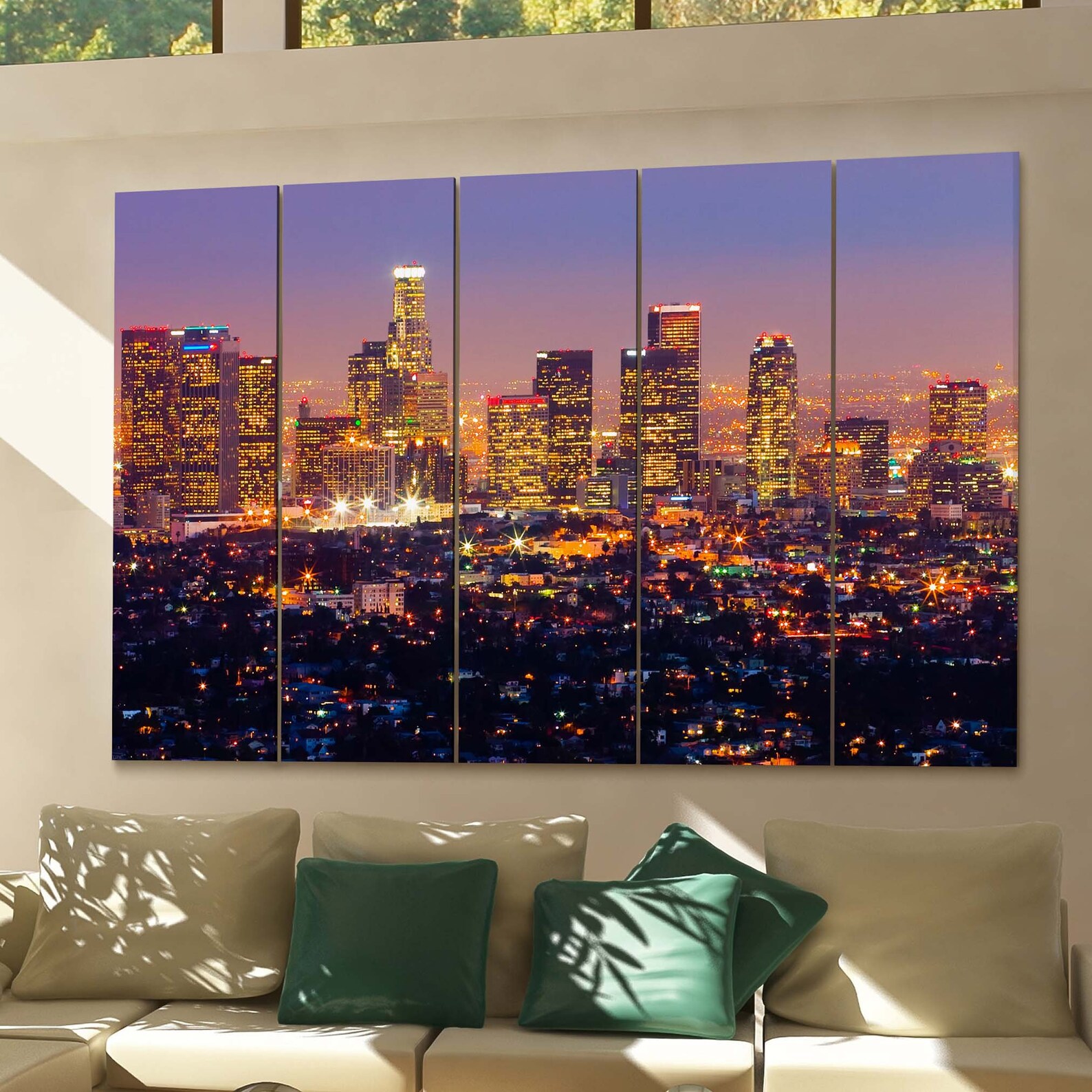 Los Angeles Canvas Art Los Angeles Wall Art Canvas Multiple Etsy