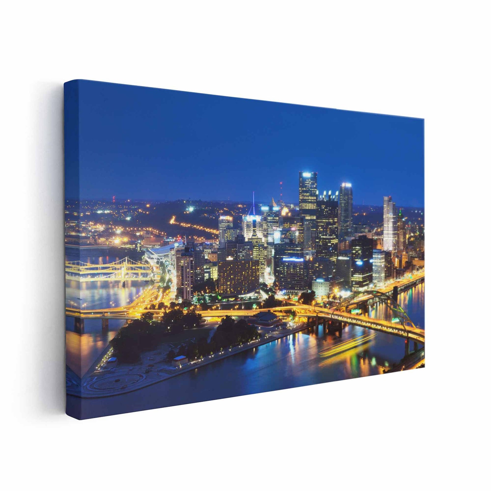 Pittsburgh Skyline Wall Art Pittsburgh Canvas Multiple Sizes Etsy