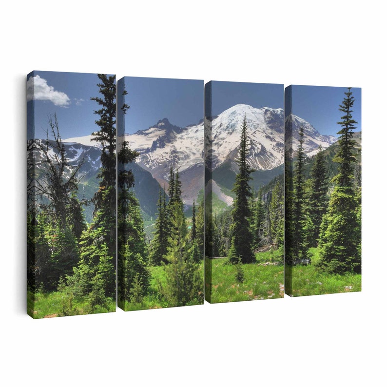 Mt Rainier Canvas Print Mt Rainier Wall Art Mt Rainier Etsy