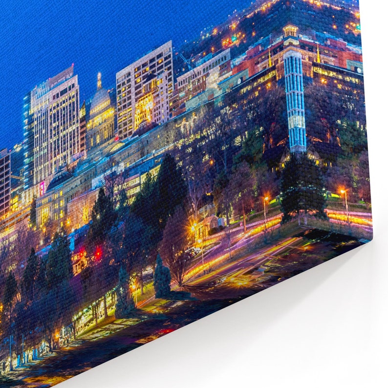 Boise Skyline Wall Art Boise Canvas Print Multiple Sizes Etsy