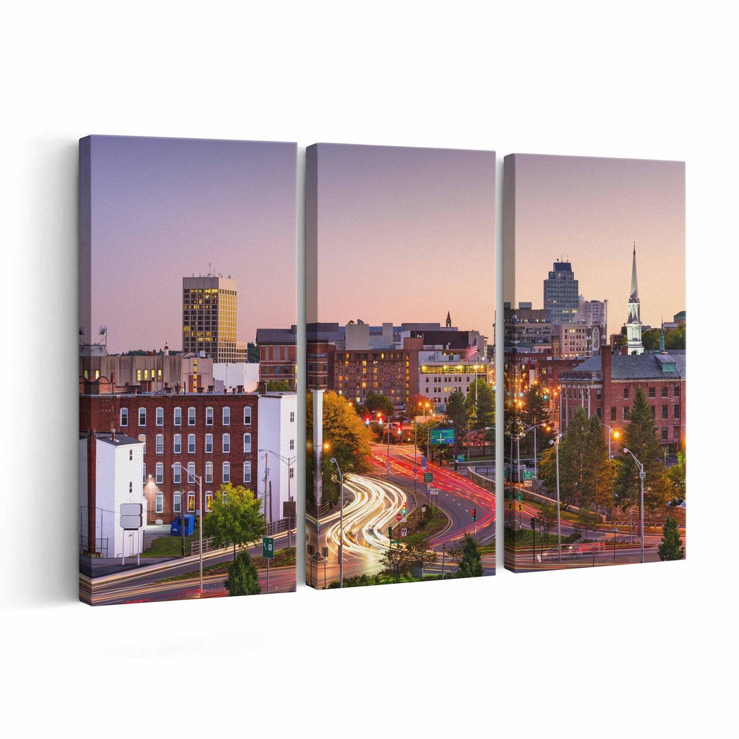 Worcester Skyline Canvas Print Worcester Skyline Wall Art Worcester