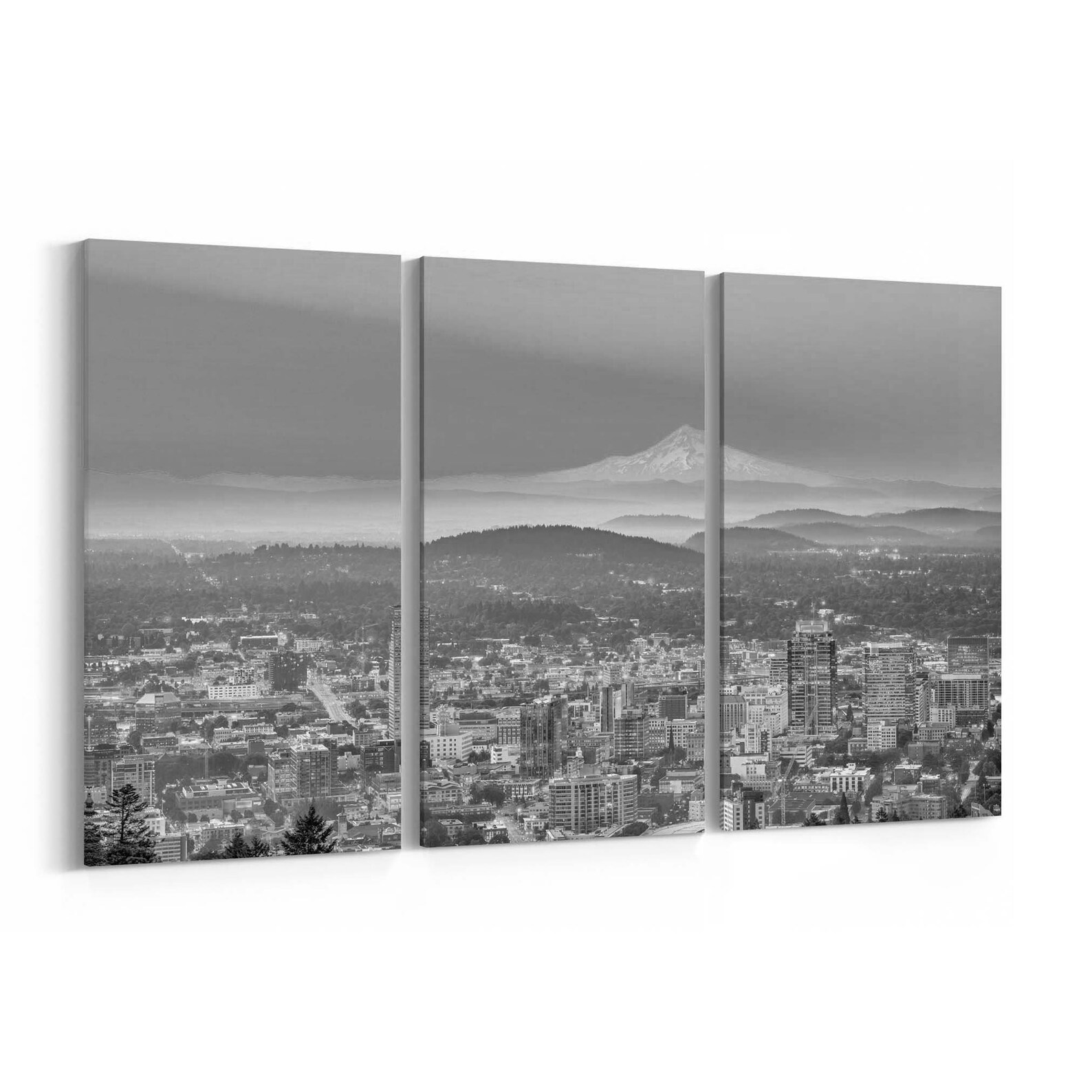 Portland Skyline Wall Art Portland Canvas Print Oregon Etsy