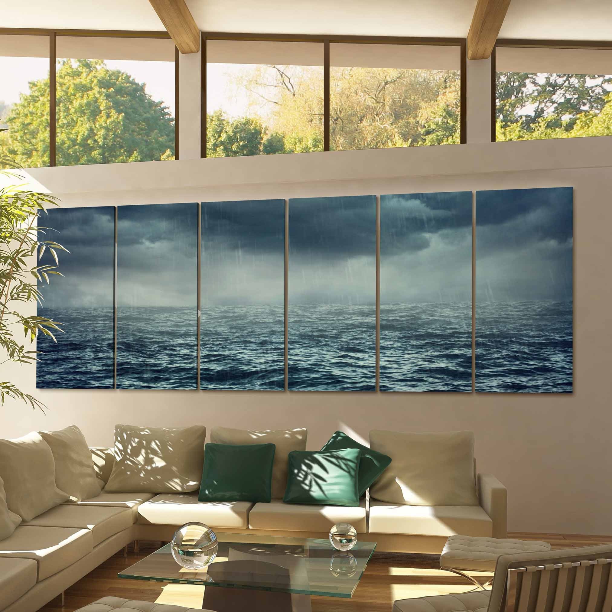 Stormy Sea Canvas Print Stormy Sea Wall Art Canvas Multiple Etsy